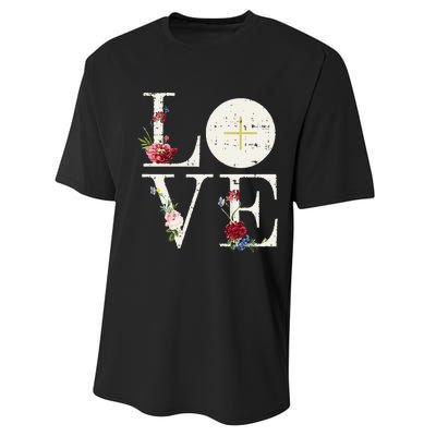 Love Eucharist First Holy Communion Christian Catholic Gift Performance Sprint T-Shirt