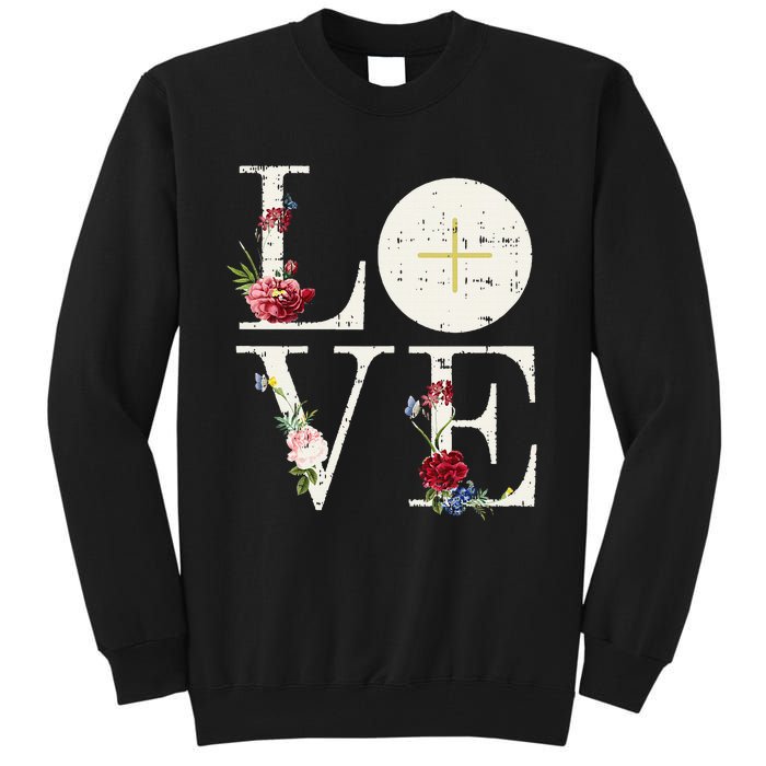 Love Eucharist First Holy Communion Christian Catholic Gift Tall Sweatshirt