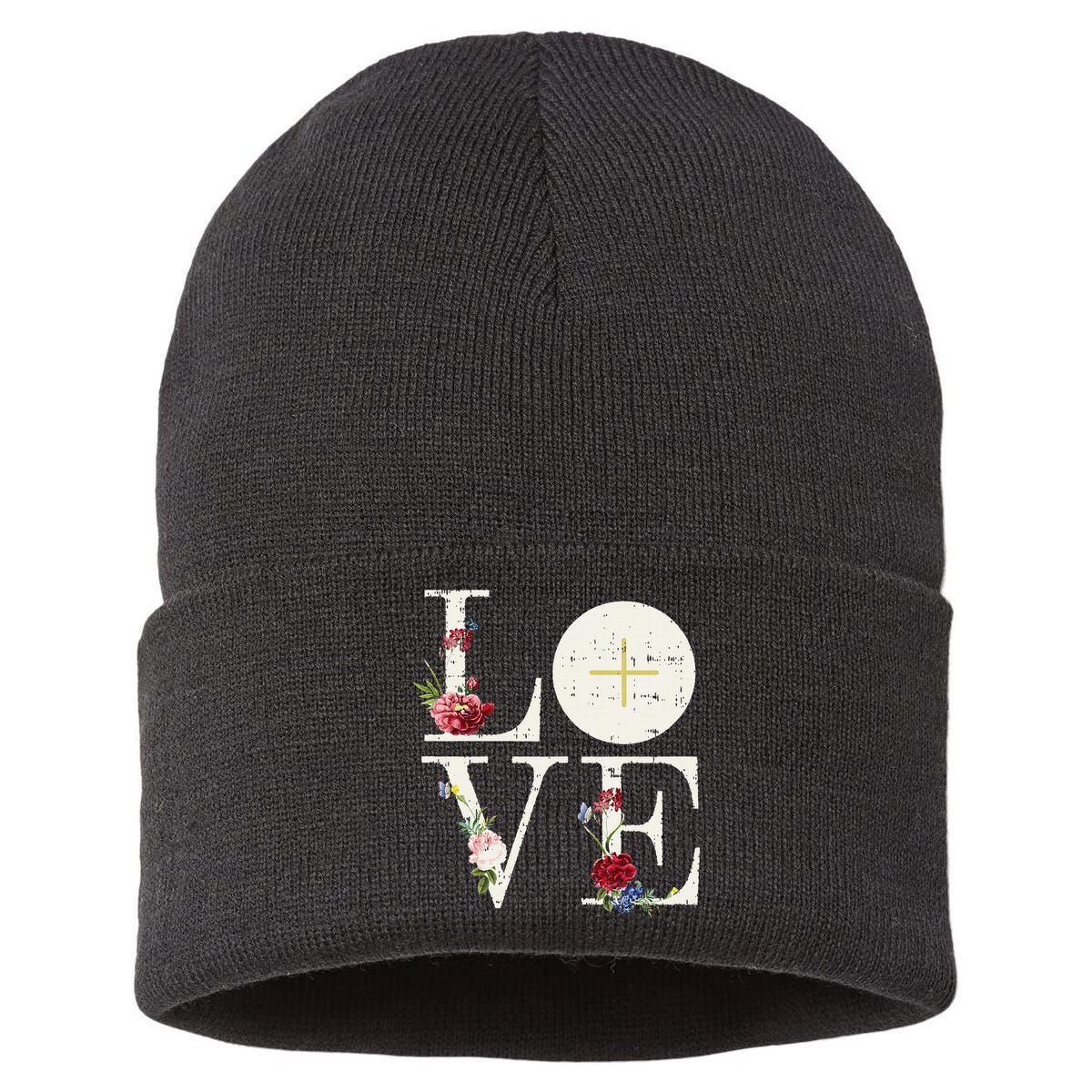 Love Eucharist First Holy Communion Christian Catholic Gift Sustainable Knit Beanie