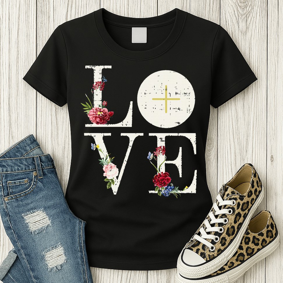 Love Eucharist First Holy Communion Christian Catholic Gift Womens T-Shirt