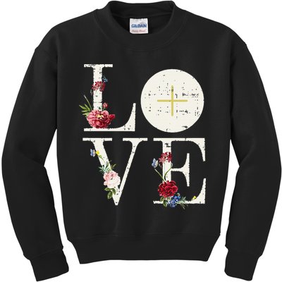 Love Eucharist First Holy Communion Christian Catholic Gift Kids Sweatshirt