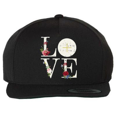 Love Eucharist First Holy Communion Christian Catholic Gift Wool Snapback Cap