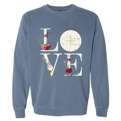 Love Eucharist First Holy Communion Christian Catholic Gift Garment-Dyed Sweatshirt