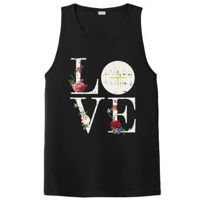 Love Eucharist First Holy Communion Christian Catholic Gift PosiCharge Competitor Tank