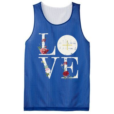 Love Eucharist First Holy Communion Christian Catholic Gift Mesh Reversible Basketball Jersey Tank