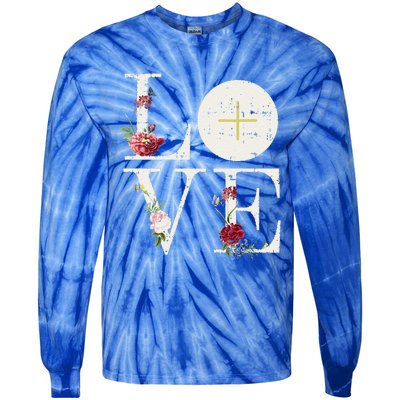 Love Eucharist First Holy Communion Christian Catholic Gift Tie-Dye Long Sleeve Shirt