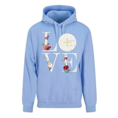 Love Eucharist First Holy Communion Christian Catholic Gift Unisex Surf Hoodie