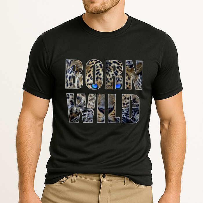 Leopard Eyes Face Born Wild Iger Lion Animal Print Cat Cooling Performance Crew T-Shirt