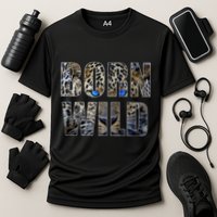 Leopard Eyes Face Born Wild Iger Lion Animal Print Cat Cooling Performance Crew T-Shirt