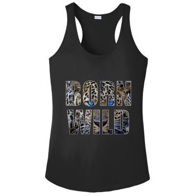 Leopard Eyes Face Born Wild Iger Lion Animal Print Cat Ladies PosiCharge Competitor Racerback Tank