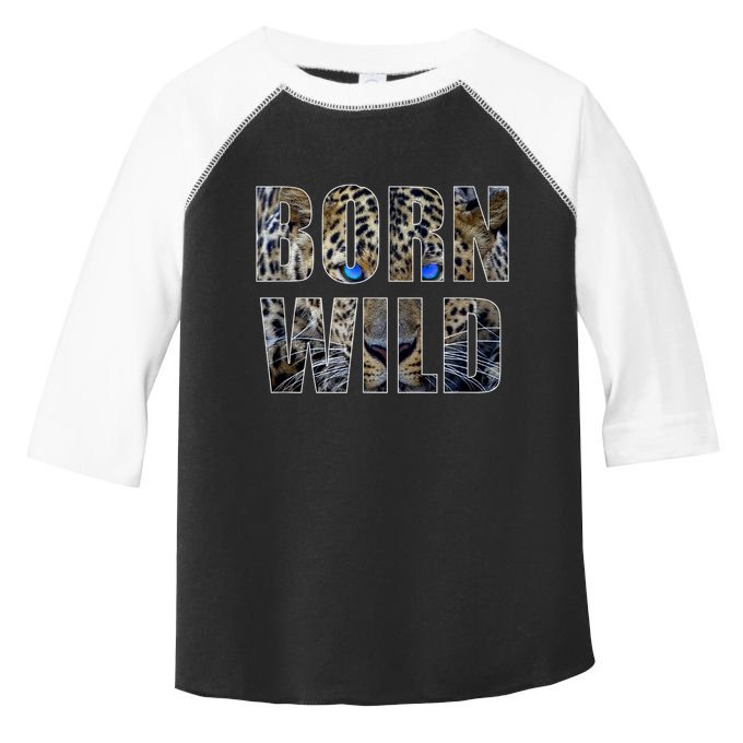 Leopard Eyes Face Born Wild Iger Lion Animal Print Cat Toddler Fine Jersey T-Shirt