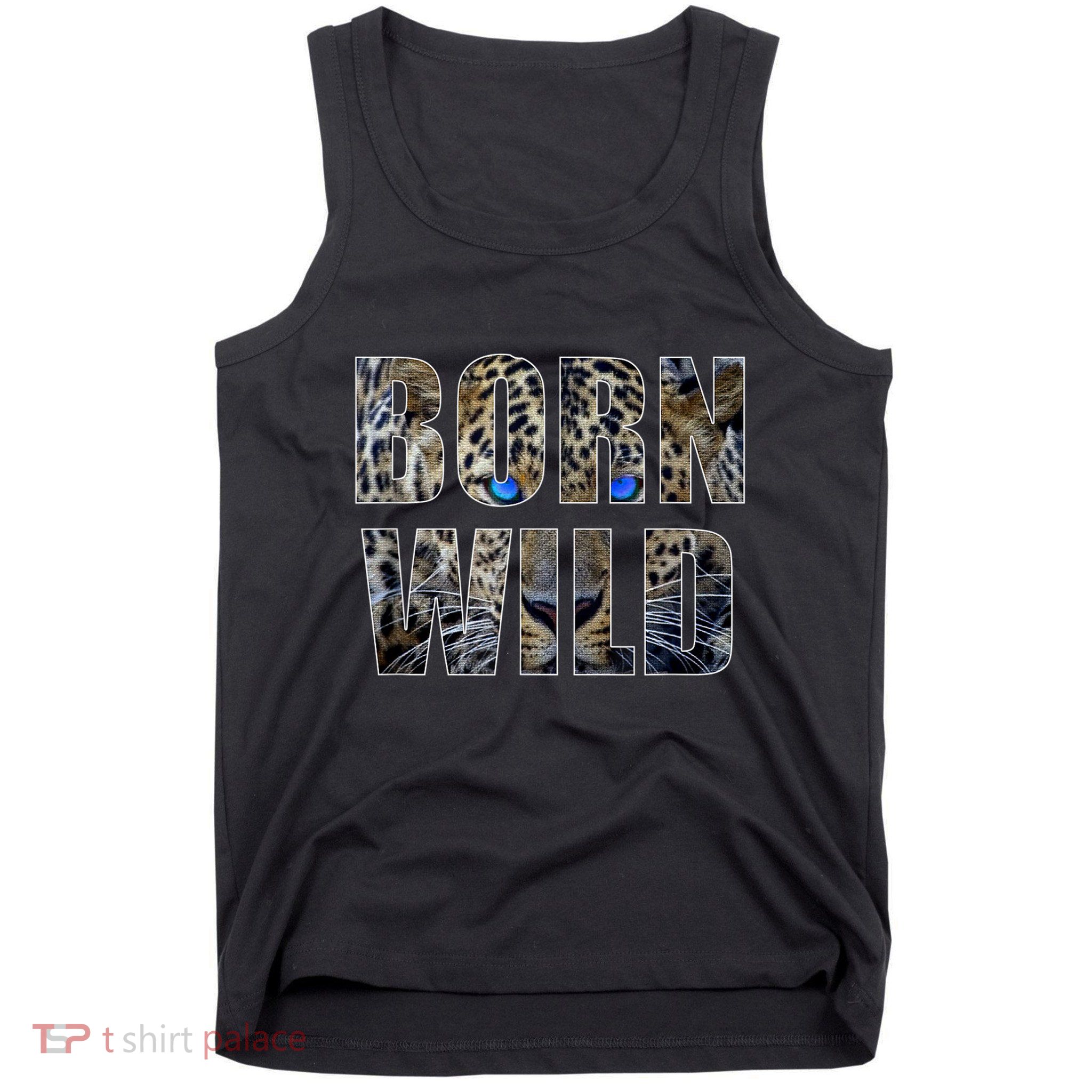 Leopard Eyes Face Born Wild Iger Lion Animal Print Cat Tank Top