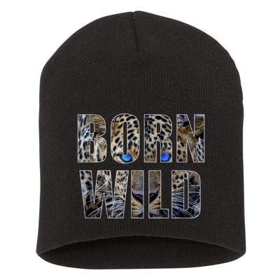 Leopard Eyes Face Born Wild Iger Lion Animal Print Cat Short Acrylic Beanie