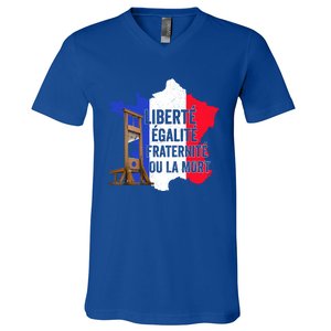 Liberty Equality Fraternity Bastille Day French Revolution Meaningful Gift V-Neck T-Shirt