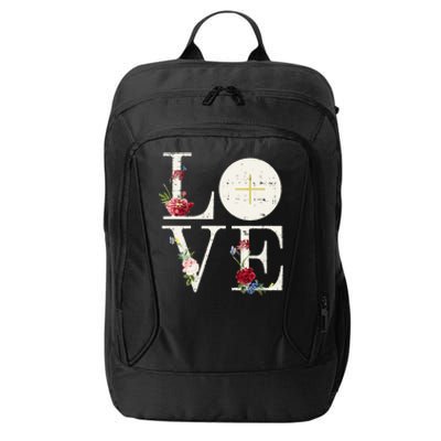 Love Eucharist First Holy Communion Christian Catholic Gift City Backpack