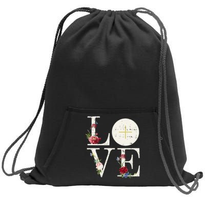 Love Eucharist First Holy Communion Christian Catholic Gift Sweatshirt Cinch Pack Bag