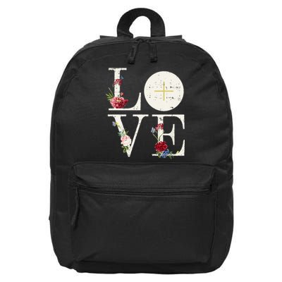 Love Eucharist First Holy Communion Christian Catholic Gift 16 in Basic Backpack