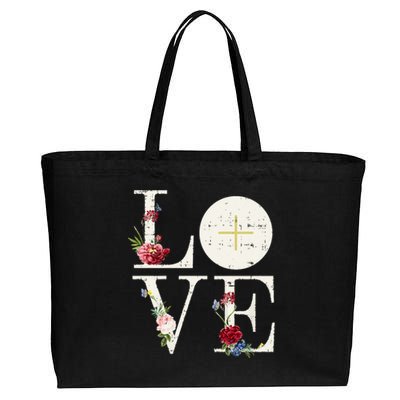 Love Eucharist First Holy Communion Christian Catholic Gift Cotton Canvas Jumbo Tote