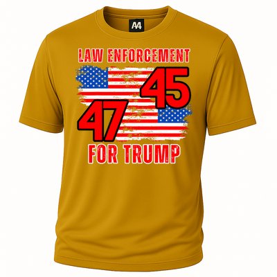 Law Enforcement For Trump 45 47 Trump 2024 Trump President Cooling Performance Crew T-Shirt