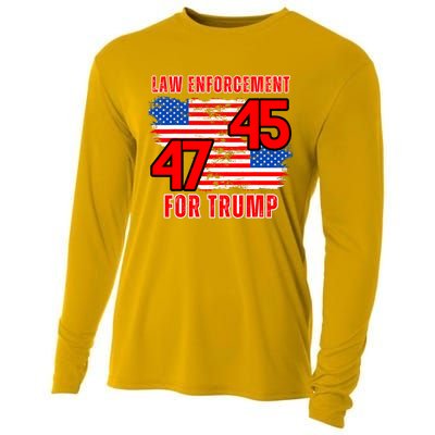 Law Enforcement For Trump 45 47 Trump 2024 Trump President Cooling Performance Long Sleeve Crew