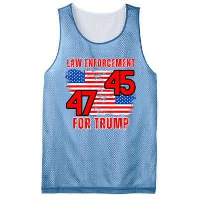 Law Enforcement For Trump 45 47 Trump 2024 Trump President Mesh Reversible Basketball Jersey Tank