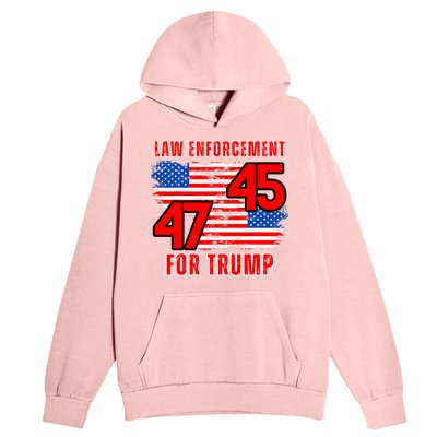 Law Enforcement For Trump 45 47 Trump 2024 Trump President Urban Pullover Hoodie