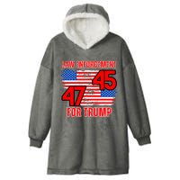 Law Enforcement For Trump 45 47 Trump 2024 Trump President Hooded Wearable Blanket