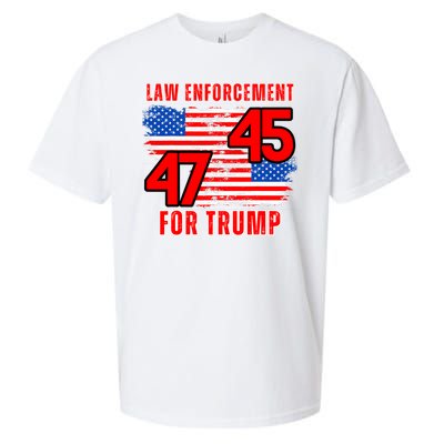 Law Enforcement For Trump 45 47 Trump 2024 Trump President Sueded Cloud Jersey T-Shirt