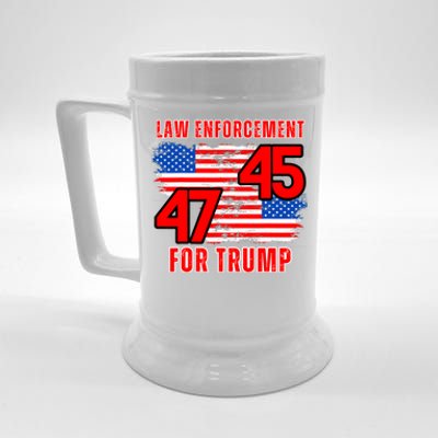 Law Enforcement For Trump 45 47 Trump 2024 Trump President Beer Stein