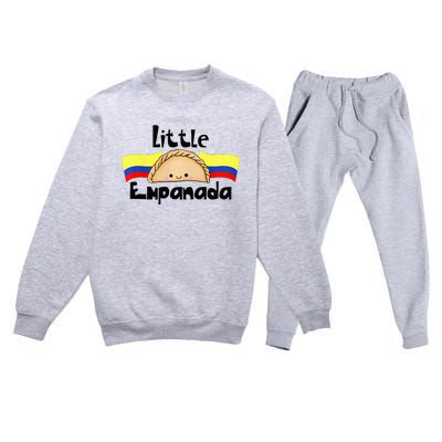 Little Empanada Funny Colombian Baby Shower Colombia Food Premium Crewneck Sweatsuit Set