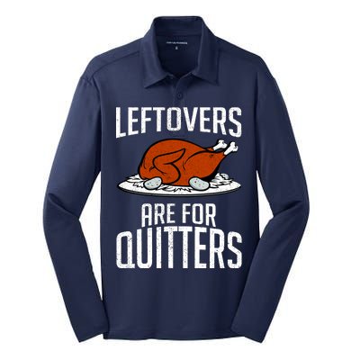 Leftovers Are For Quitters Silk Touch Performance Long Sleeve Polo