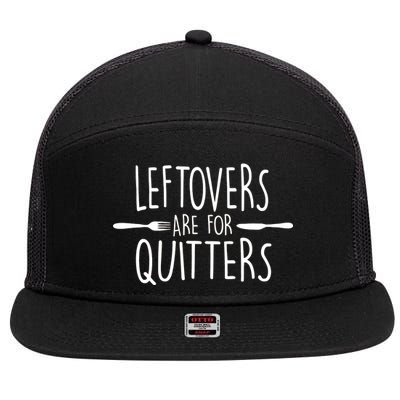 Leftovers Are Fore Quitters 7 Panel Mesh Trucker Snapback Hat