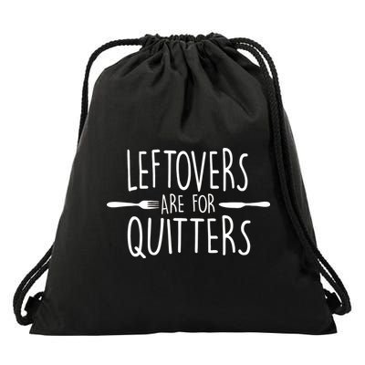 Leftovers Are Fore Quitters Drawstring Bag