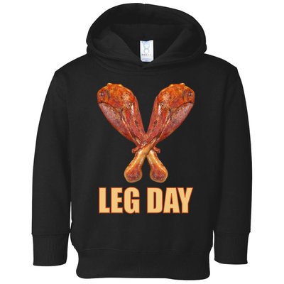 Leg Day Funny Thanksgiving Turkey Toddler Hoodie