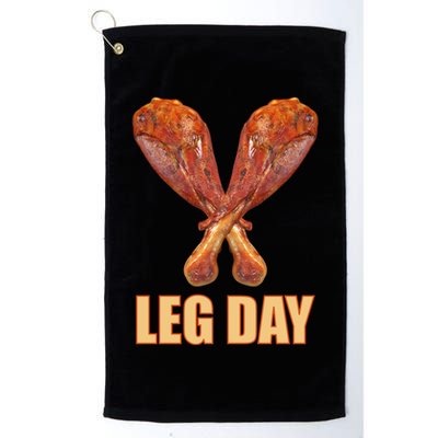 Leg Day Funny Thanksgiving Turkey Golf Towel