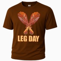 Leg Day Funny Thanksgiving Turkey Cooling Performance Crew T-Shirt