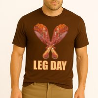 Leg Day Funny Thanksgiving Turkey Cooling Performance Crew T-Shirt