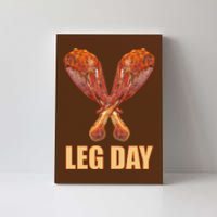 Leg Day Funny Thanksgiving Turkey Canvas