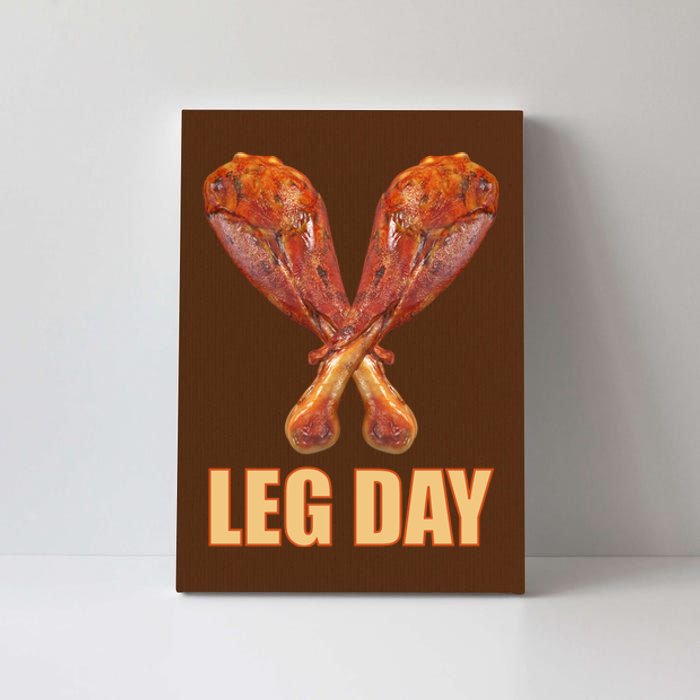 Leg Day Funny Thanksgiving Turkey Canvas