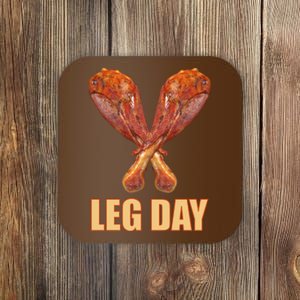 Leg Day Funny Thanksgiving Turkey Coaster