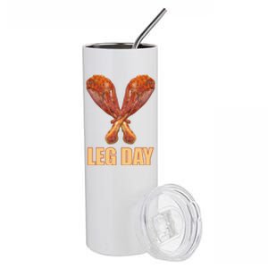 Leg Day Funny Thanksgiving Turkey Stainless Steel Tumbler