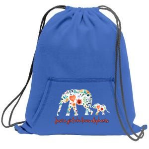 Loves Elephants Gift Great Gift Sweatshirt Cinch Pack Bag