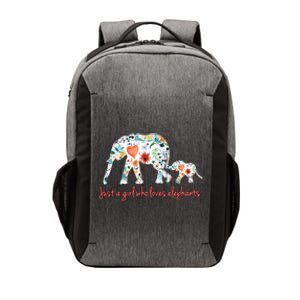 Loves Elephants Gift Great Gift Vector Backpack