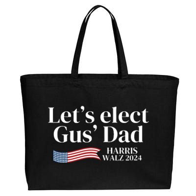 Lets Elect Gus Dad For Harris Walz 2024 Election Cotton Canvas Jumbo Tote