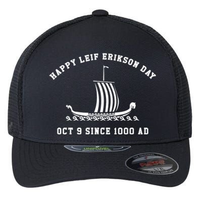 Leif Erikson Gift Raven Oct 9 Since 1000 Ad Leif Erikson Day Gift Flexfit Unipanel Trucker Cap