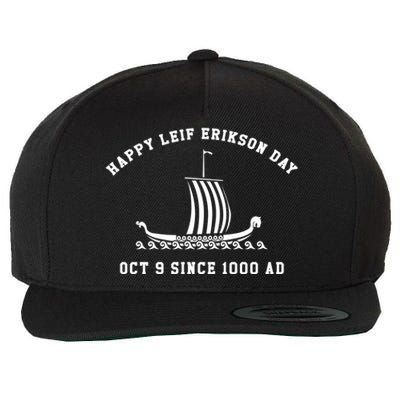 Leif Erikson Gift Raven Oct 9 Since 1000 Ad Leif Erikson Day Gift Wool Snapback Cap