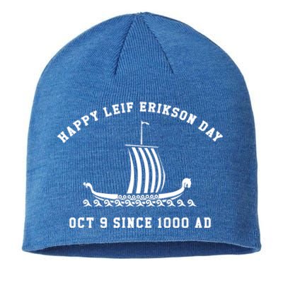 Leif Erikson Gift Raven Oct 9 Since 1000 Ad Leif Erikson Day Gift Sustainable Beanie