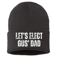 Lets Elect Gus Dad Harris Walz 2024 Election Sustainable Knit Beanie