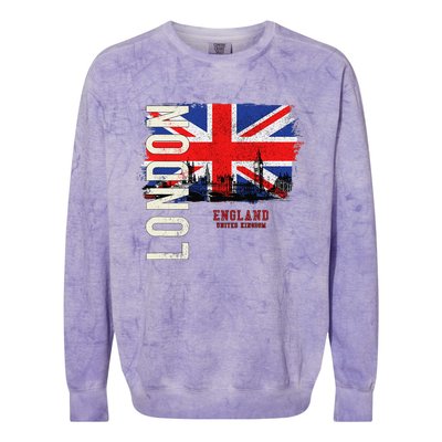 London England Great Britain Europe Colorblast Crewneck Sweatshirt