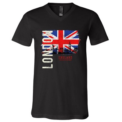 London England Great Britain Europe V-Neck T-Shirt